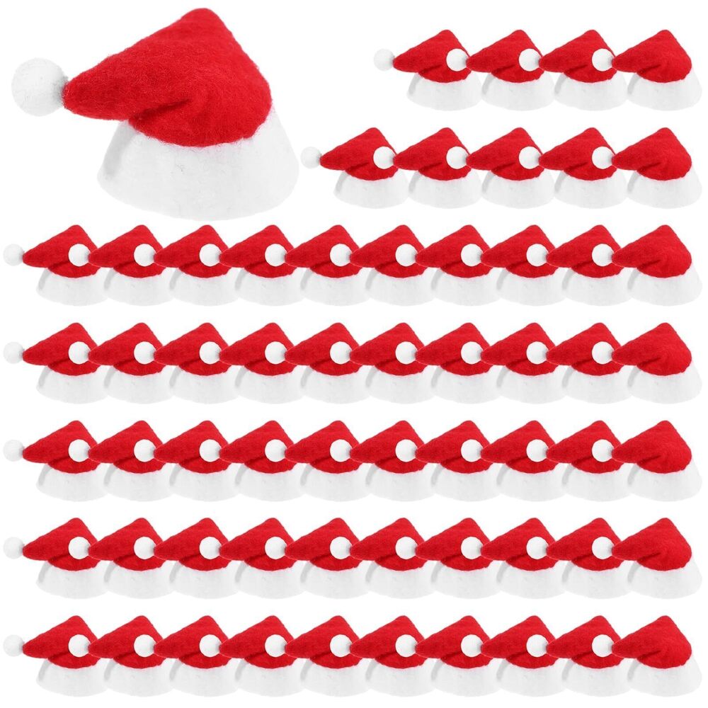 5989 Christmas Party Supplies - Santa Claus Lollipop Hats, 60 Pieces Mini